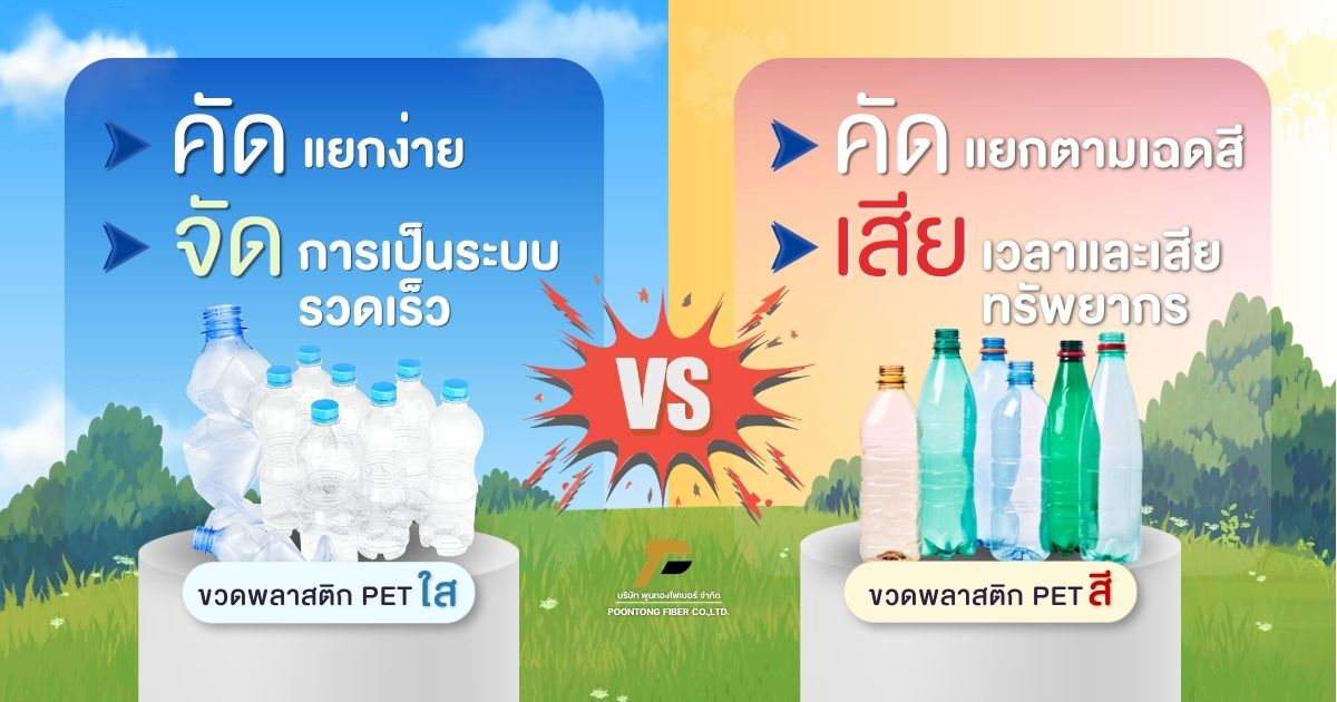 banner ขวดใส vs ขวดสี